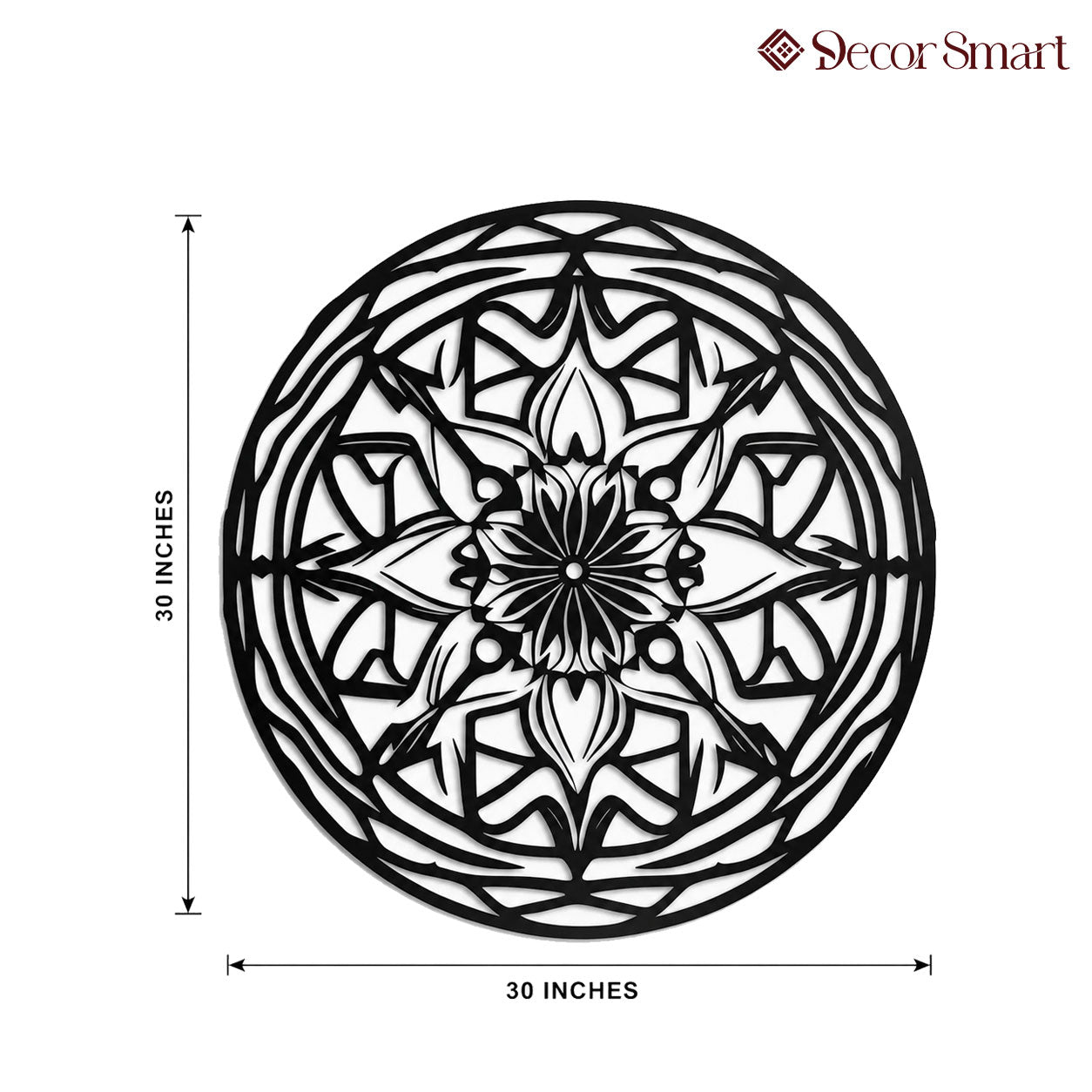 Circular Stripes Mandala Pattern Metal Art Wall Decor