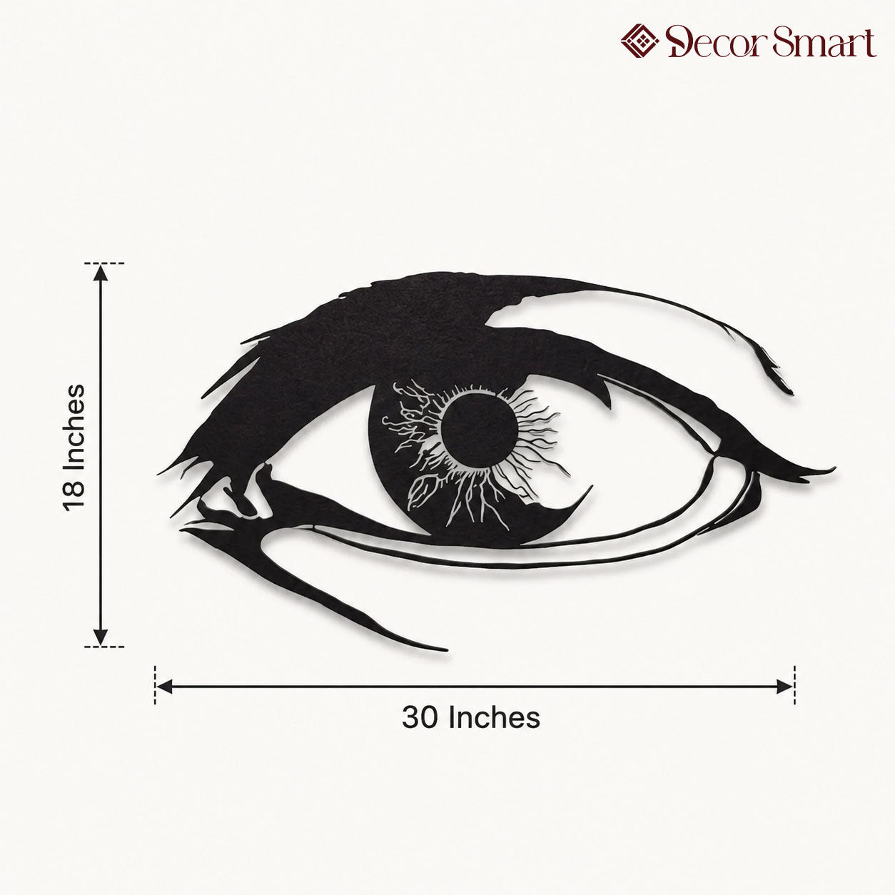 Unique Women Eye Design Metal Art Wall Decor