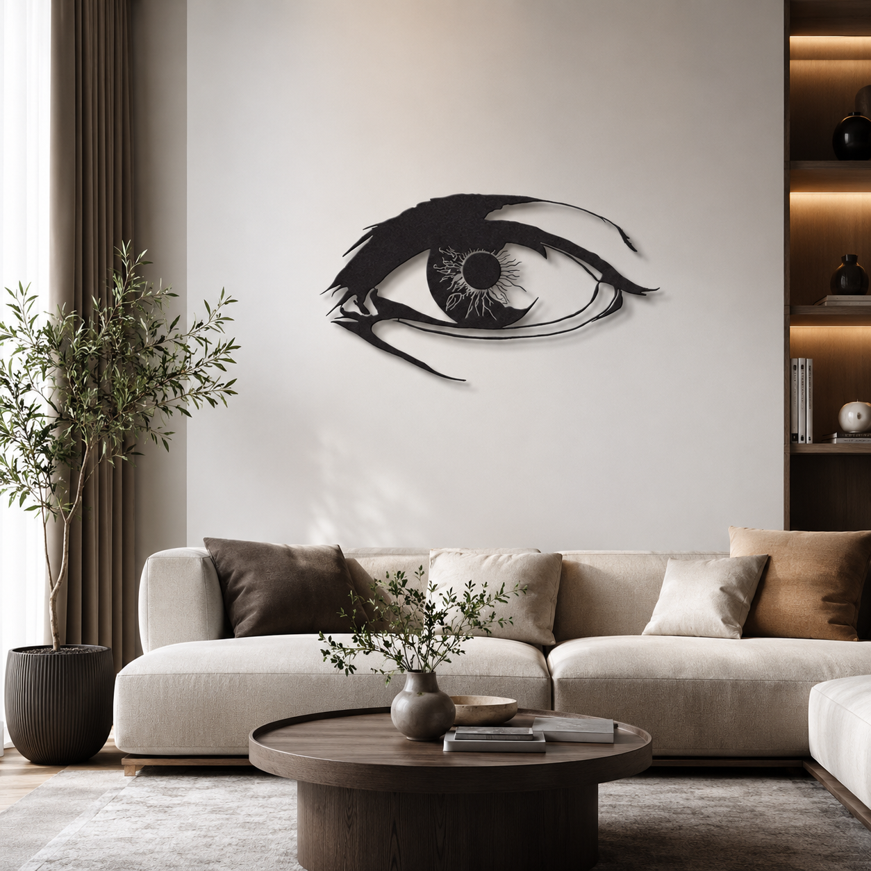 Unique Women Eye Design Metal Art Wall Decor