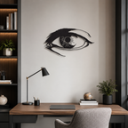 Unique Women Eye Design Metal Art Wall Decor