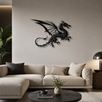 Flying Dragon Art Pattern Metal Art Wall Decor