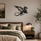 Flying Dragon Art Pattern Metal Art Wall Decor