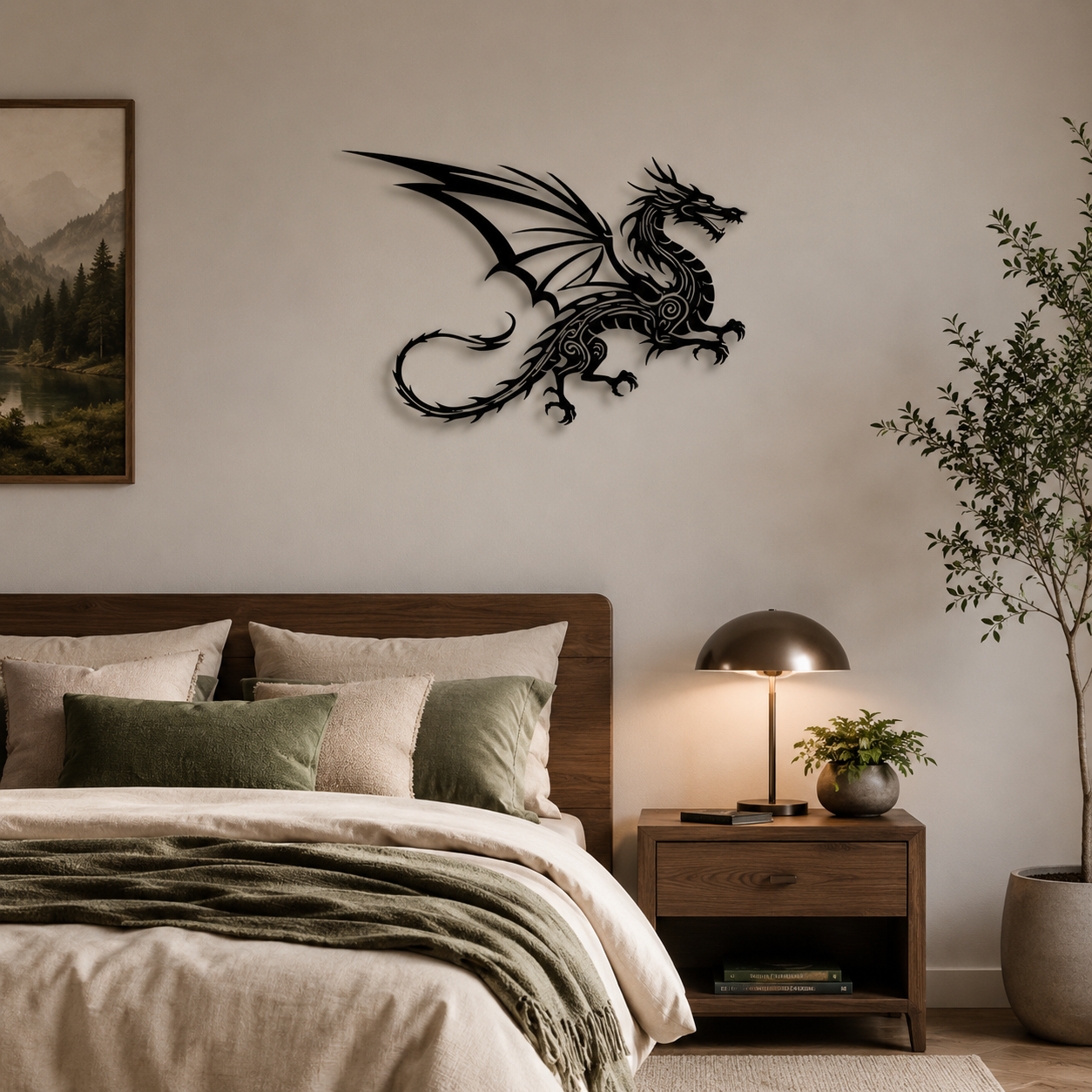 Flying Dragon Art Pattern Metal Art Wall Decor