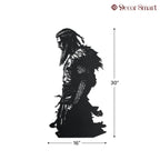 Viking Warrior Silhouette Metal Art Wall Decor