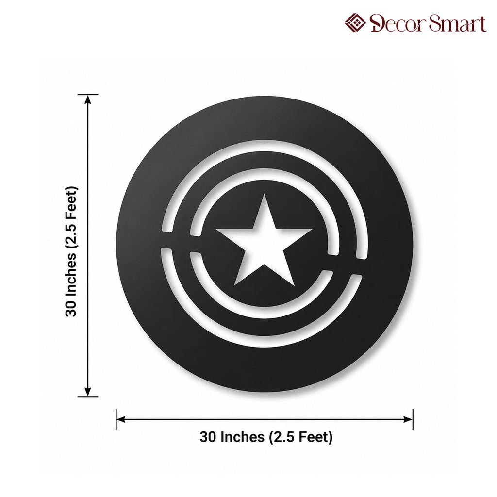 Captain America Shield Wall Metal Art Decor