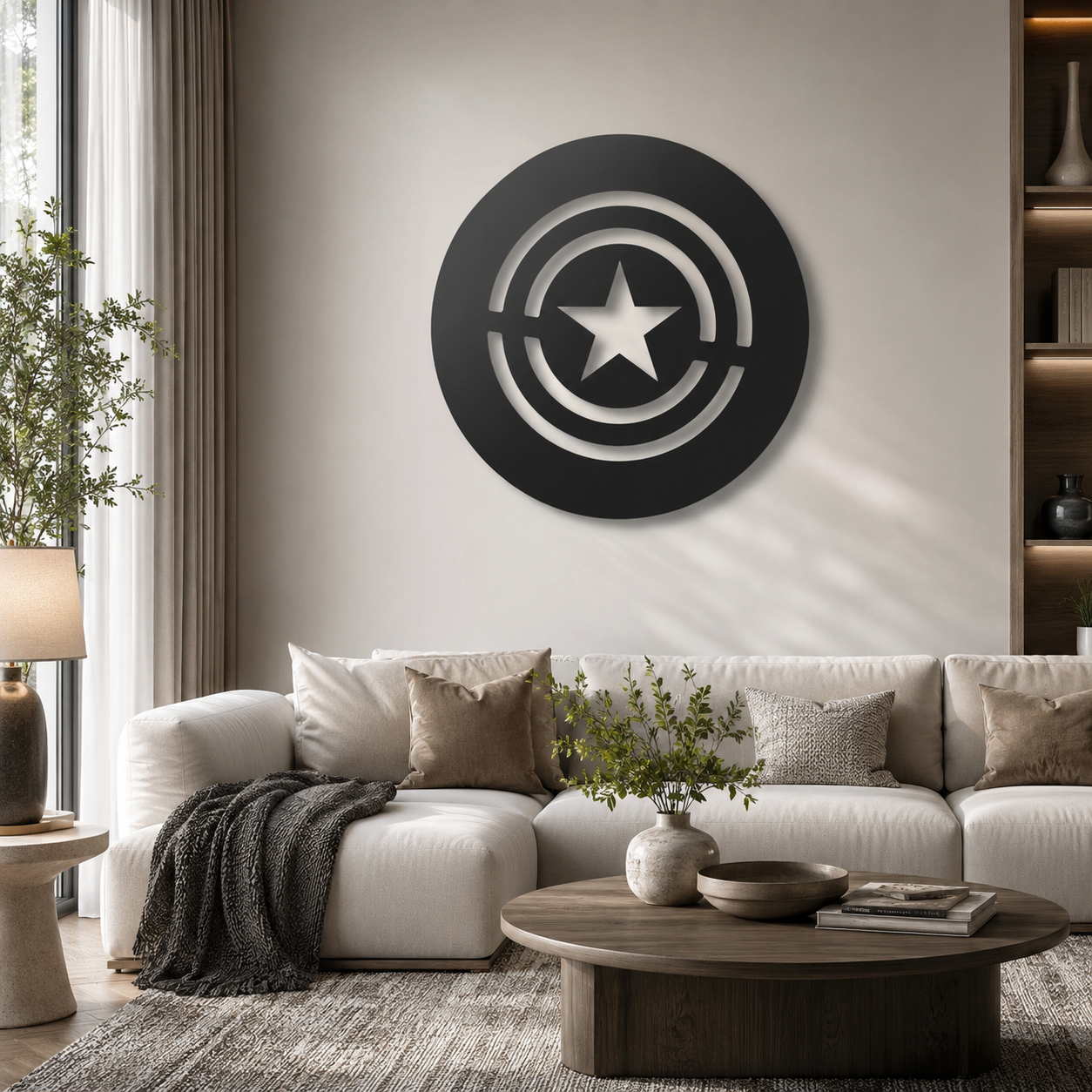 Captain America Shield Wall Metal Art Decor