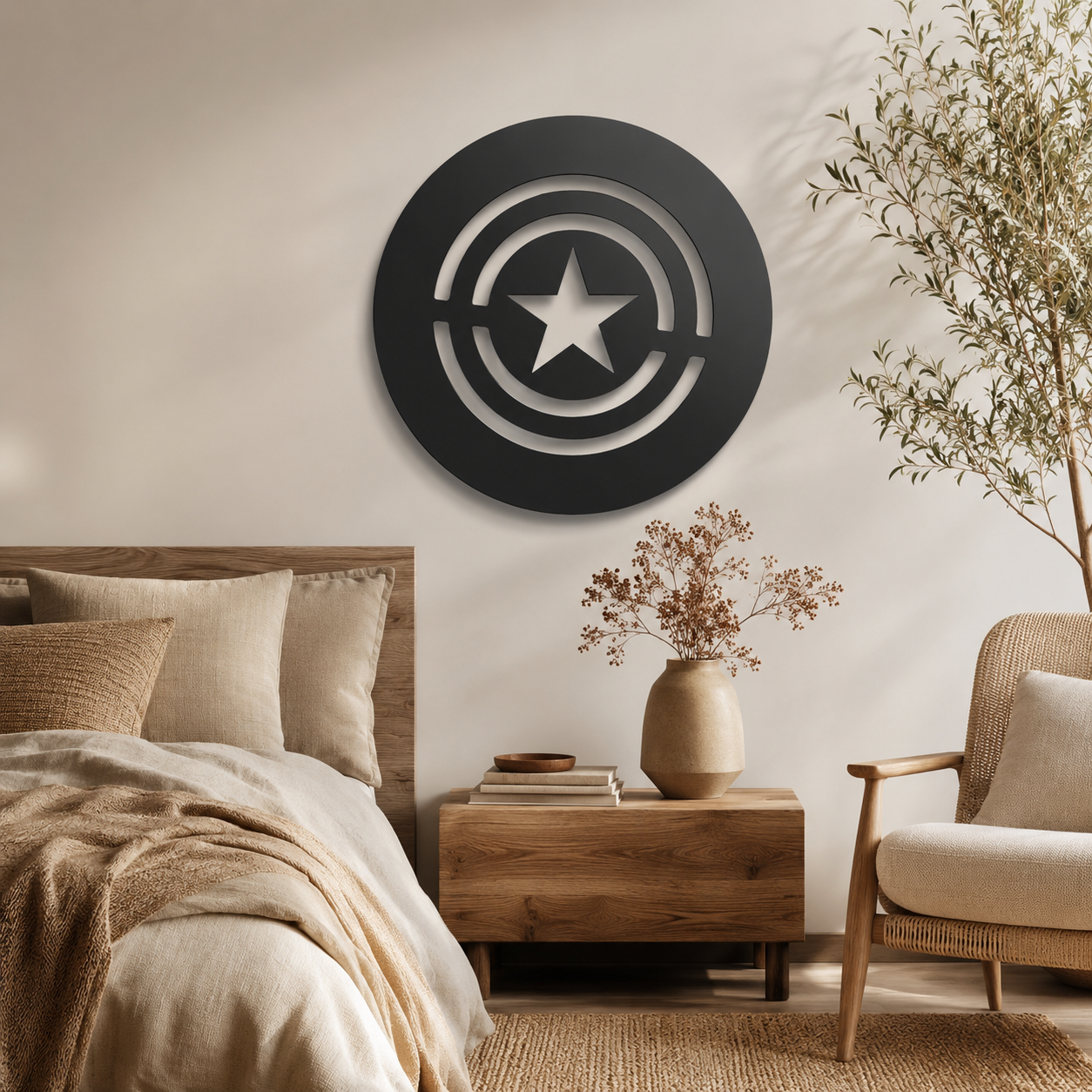 Captain America Shield Wall Metal Art Decor