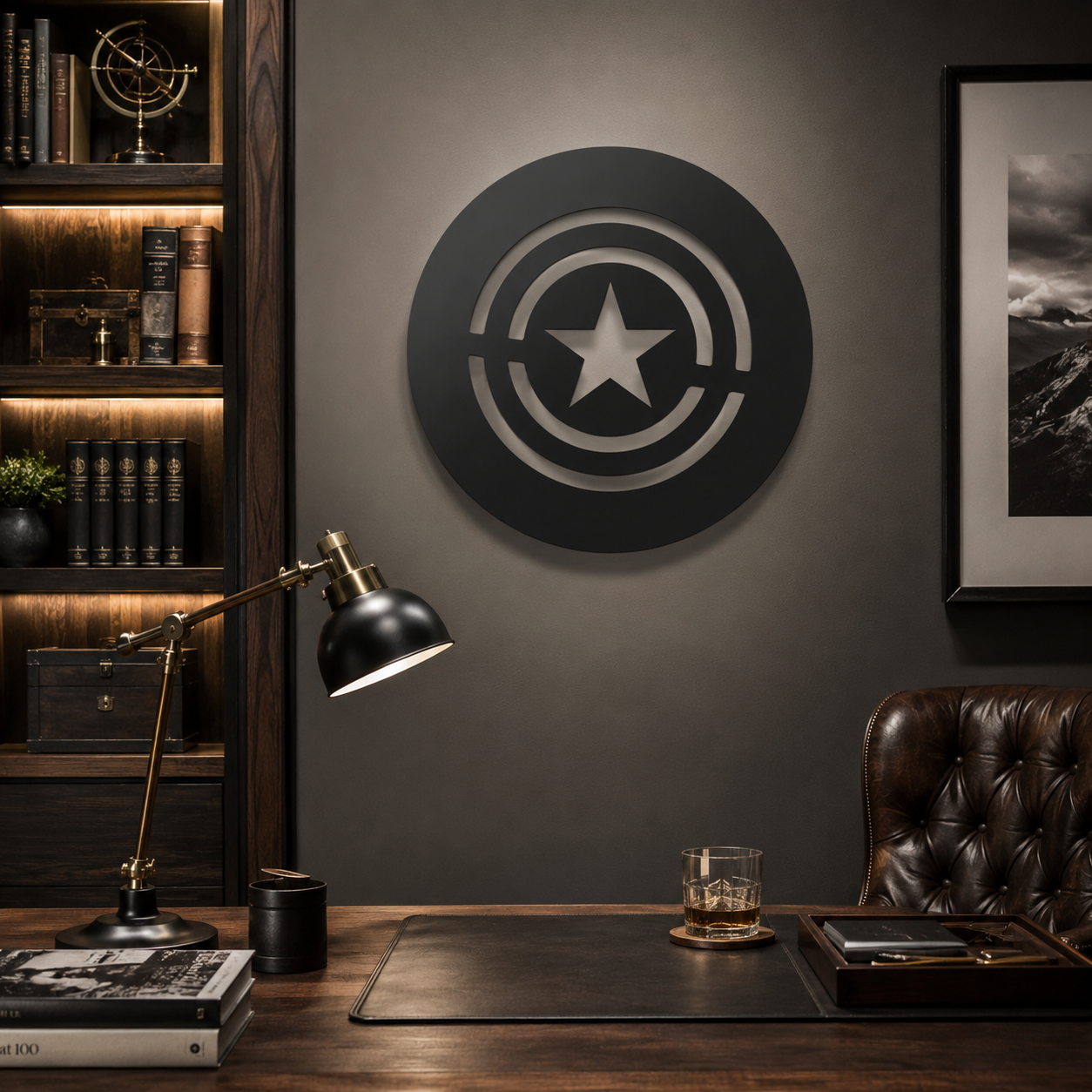 Captain America Shield Wall Metal Art Decor
