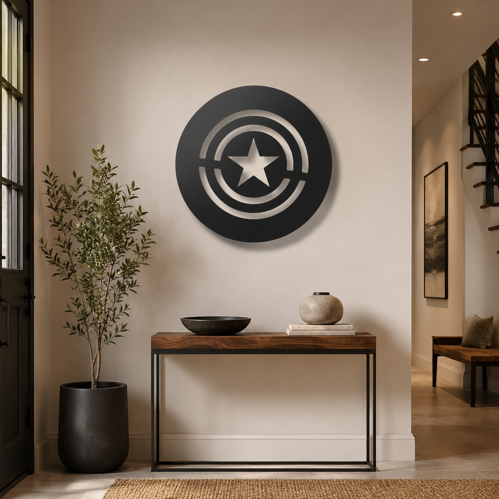 Captain America Shield Wall Metal Art Decor