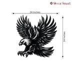 Majestic Detailed Eagle Silhouette Metal Wall Art Decor