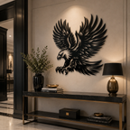 Majestic Detailed Eagle Silhouette Metal Wall Art Decor