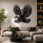 Majestic Detailed Eagle Silhouette Metal Wall Art Decor