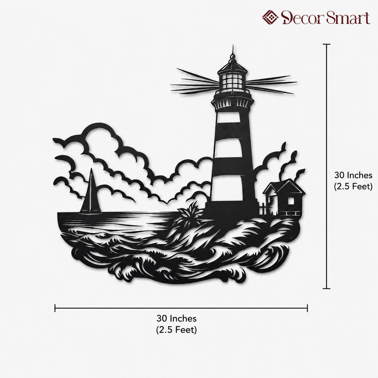 Lighthouse Scenery Shade Metal Wall Art Decor
