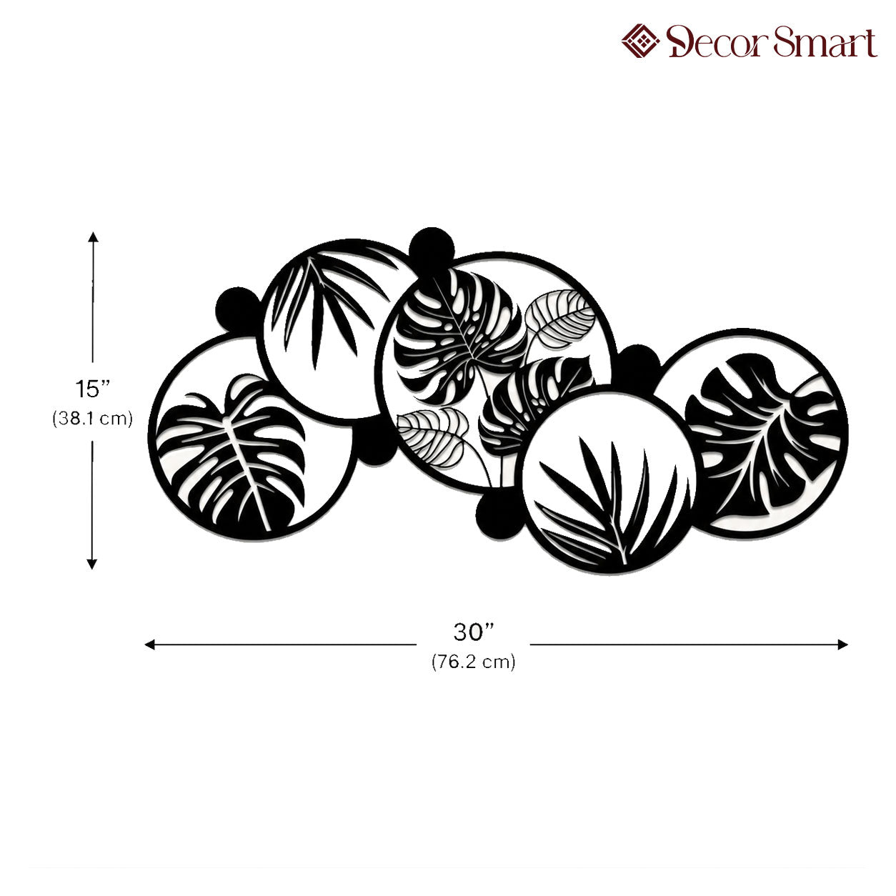 Monstera Leaves Modern Metal Wall Art Decor