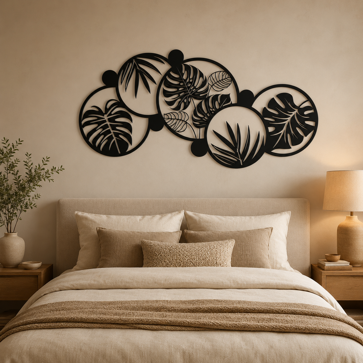 Monstera Leaves Modern Metal Wall Art Decor