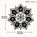 Seven Chakra Flower of Life Metal Wall Art Decor