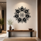 Seven Chakra Flower of Life Metal Wall Art Decor