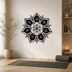 Seven Chakra Flower of Life Metal Wall Art Decor