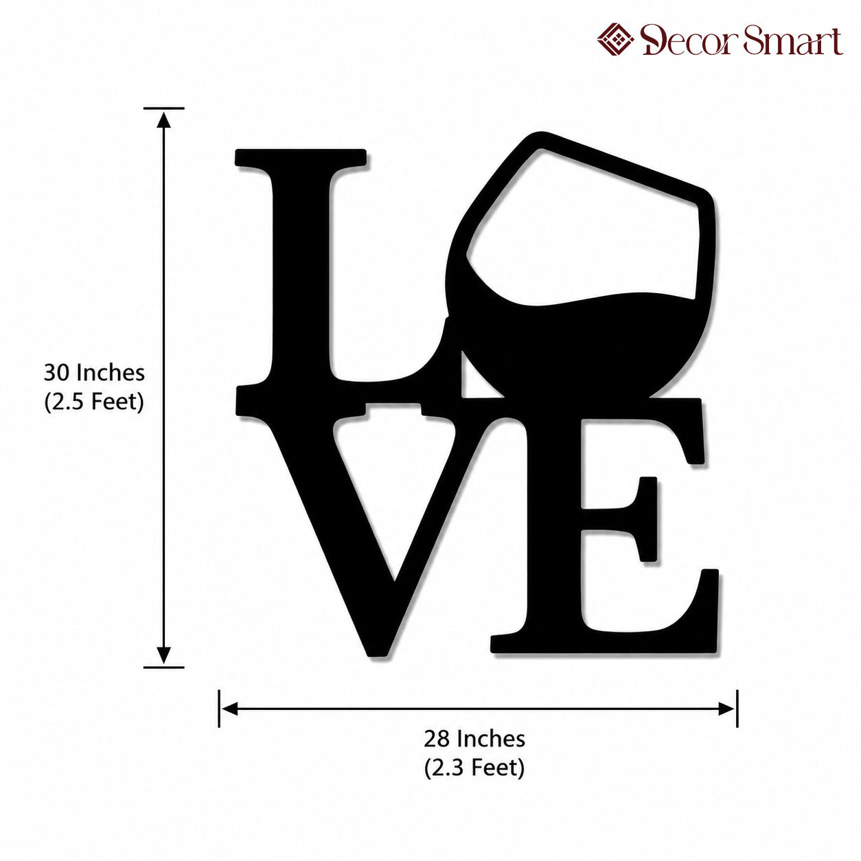 Love with Wine Metal Art Bar Wall Decor