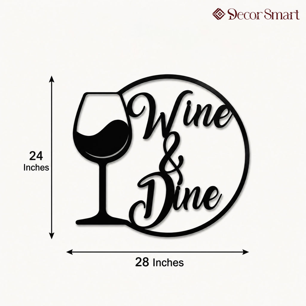 Wine & Dine Metal Art Bar Wall Decor