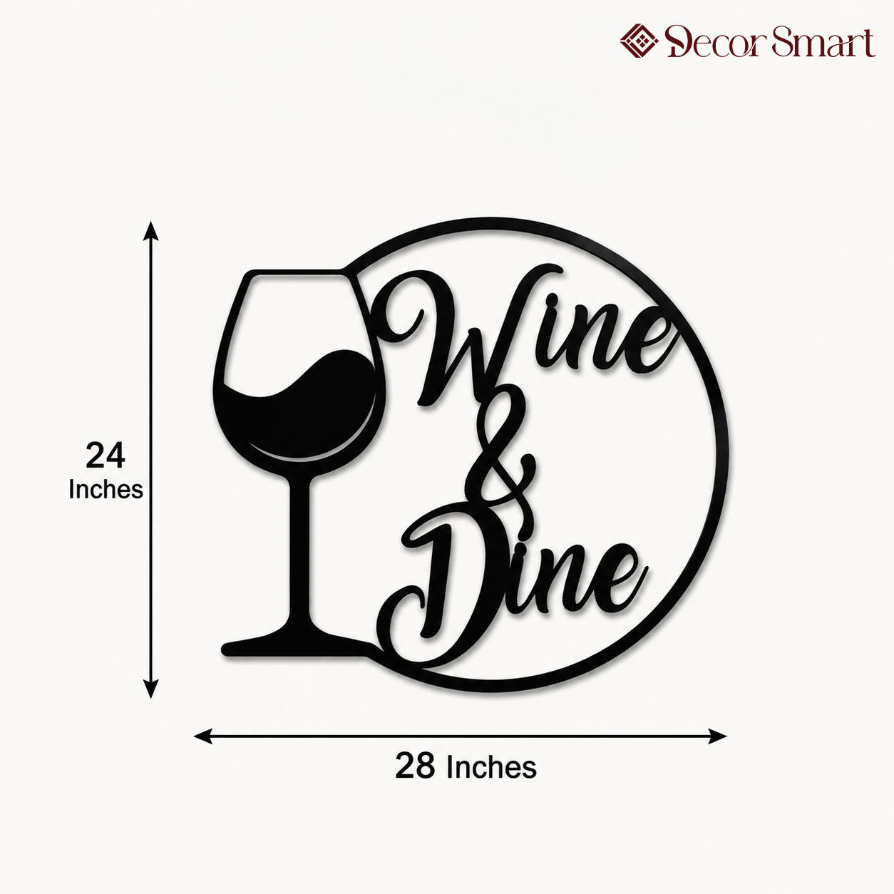 Wine & Dine Metal Art Bar Wall Decor
