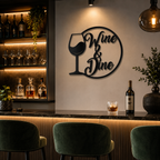 Wine & Dine Metal Art Bar Wall Decor