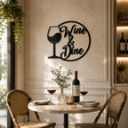 Wine & Dine Metal Art Bar Wall Decor