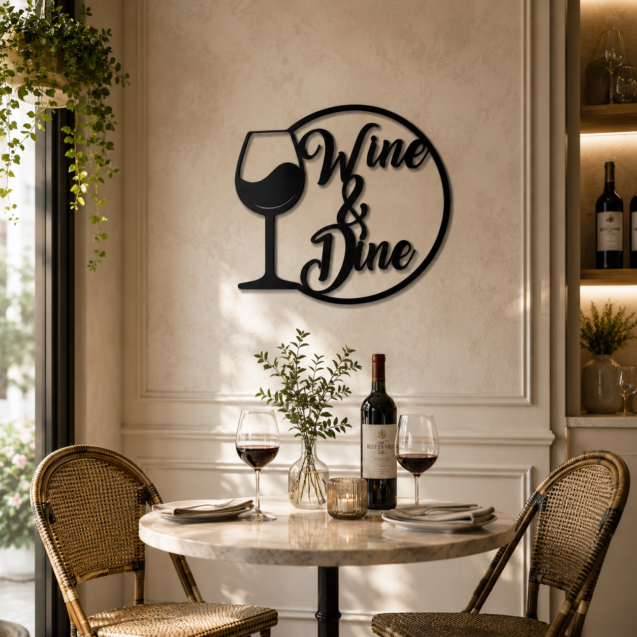 Wine & Dine Metal Art Bar Wall Decor