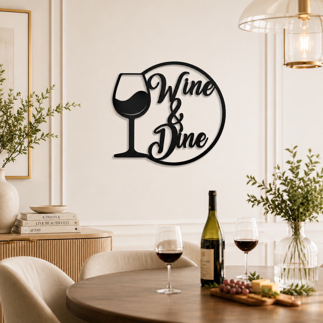 Wine & Dine Metal Art Bar Wall Decor