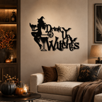 Drink Up Witches Sign Metal Art Wall Decor