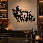 Drink Up Witches Sign Metal Art Wall Decor