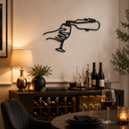 Pouring Wine In the Glass Metal Art Wall Decor