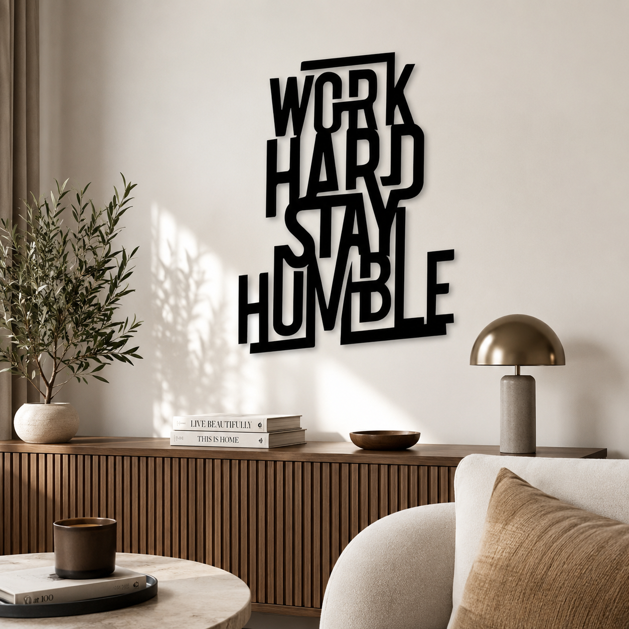 Work Hard Stay Humble Metal Art Wall Decor