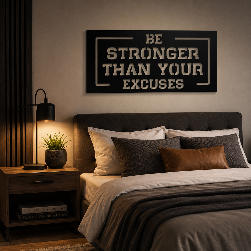Be Stronger Than Your Excuses Metal Art Wall Decor