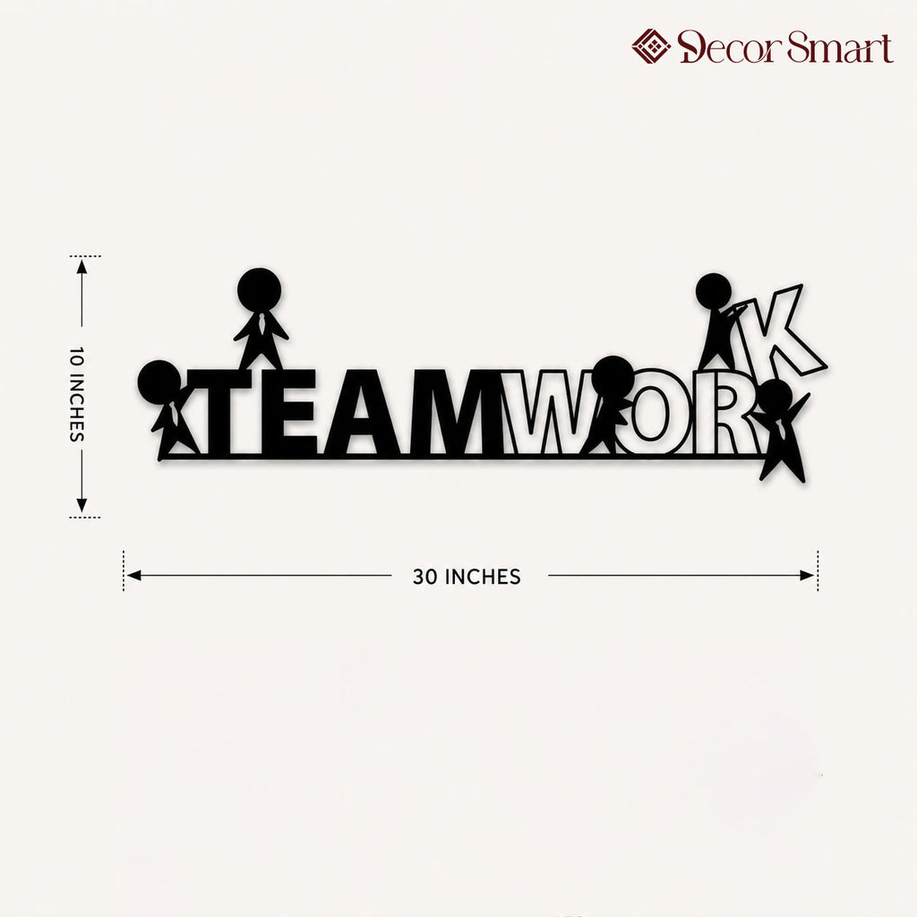 Motivation Quote Team Work Metal Art Office Wall Decor