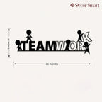 Motivation Quote Team Work Metal Art Office Wall Decor