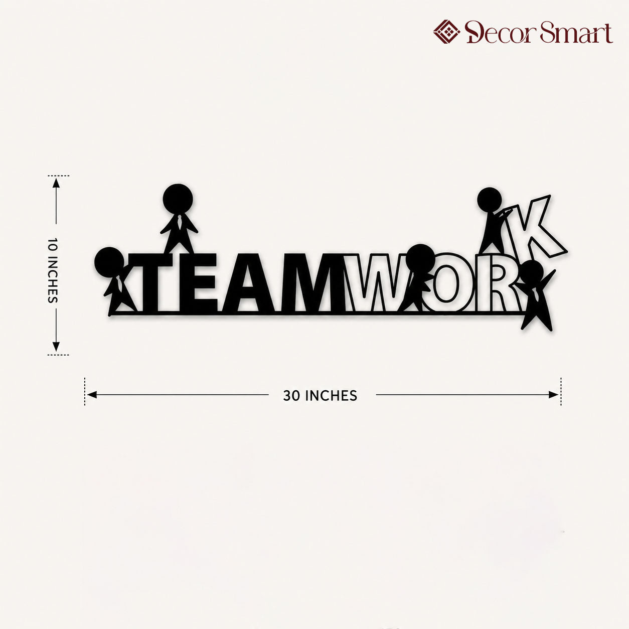 Motivation Quote Team Work Metal Art Office Wall Decor