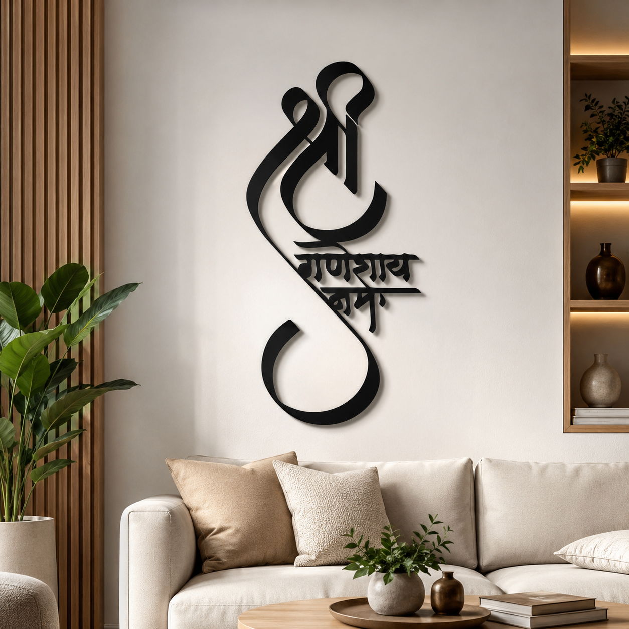 Shree Ganesha Mantra Metal Art Devotion Wall Decor