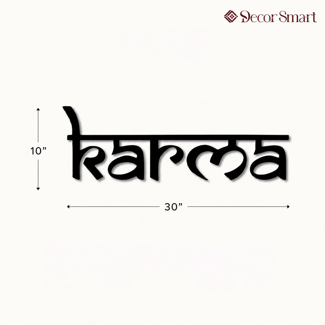 Karma Spiritual Reminder Metal Art Devotion Wall Decor