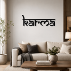 Karma Spiritual Reminder Metal Art Devotion Wall Decor