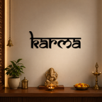 Karma Spiritual Reminder Metal Art Devotion Wall Decor