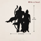 Shree Ram with Sita Metal Art Devotion Wall Decor