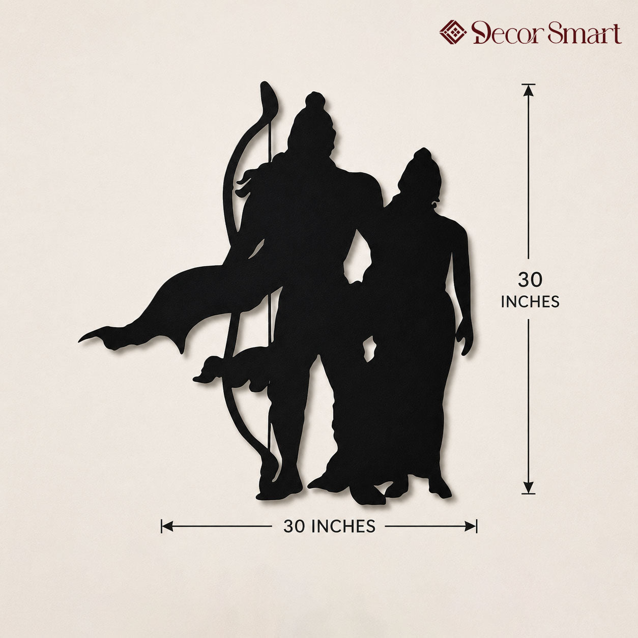 Shree Ram with Sita Metal Art Devotion Wall Decor