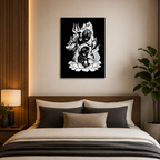 Lord Shiva with Parvati Modern Metal Art Wall Decor