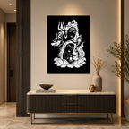 Lord Shiva with Parvati Modern Metal Art Wall Decor