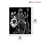 Sherawali Mata Design Metal Art Wall Decor