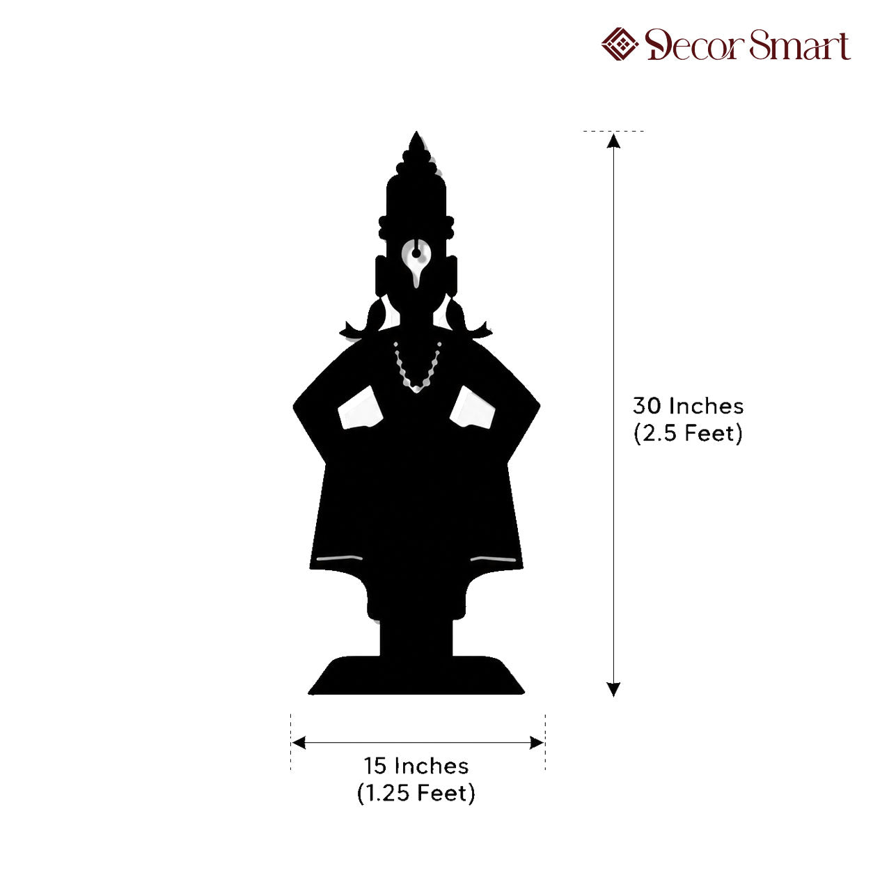 Lord Vitthal Maharashtrian Devotional Metal Art Wall Decor