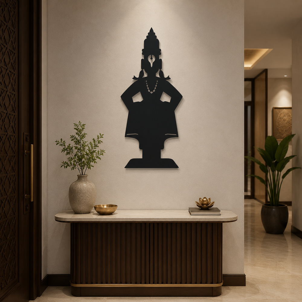 Lord Vitthal Maharashtrian Devotional Metal Art Wall Decor