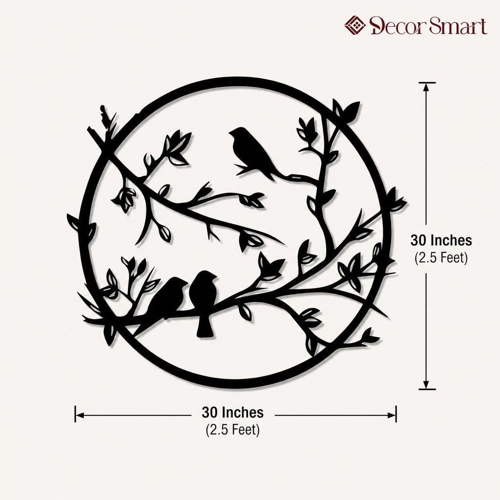 Toucan Birds on Tree Metal Art Wall Decor