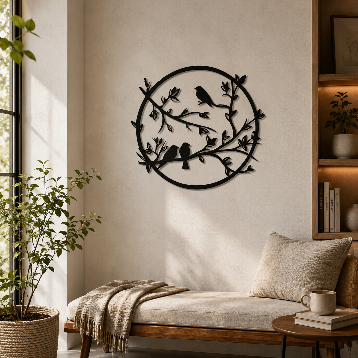 Toucan Birds on Tree Metal Art Wall Decor
